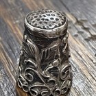 Vintage Sterling Silver Sewing Thimble Flower Motif 7 37g