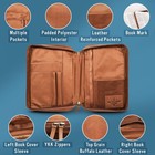 Genuine Leather Bible Cover For Men  Women - Large Buffalo Leather With Zipper