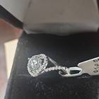 1 2 Ct Round Moissanite Halo Engagement Ring 925 Sterling Silver Promise Size 7