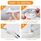 4 Inch Ceiling Fan Led Light Replacement 6000k  18w Led Retrofit Kit