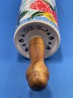 Pioneer Woman - Sweet Rose Rolling Pin - Blue   White Gingham Floral - Retired