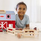 Melissa   Doug Fold And Go Wooden Barn Play Set - 10pc