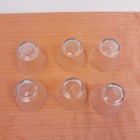 Vintage Lot- 6 Bark Ice Cone Shape Cocktail dessert Glass Bar Set Clear