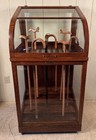 Antique Oak H  Pauk   Sons Mfg  Co  Curved Glass Cane Display Case