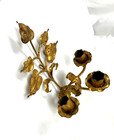 Rarevtg Antique Large Gold Gilt Tole Wall Sconce 3 Arm Candelabra Spain 19x13x10