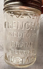 Vintage French   s Medford Brand Prepared Mustard 14 Oz  Clear Canning Jar W  Lid