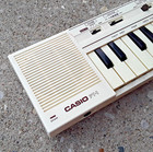 Vintage Casio Pt-1 Mini Synth Retro 80s Keyboard 29 Key Piano White Tested