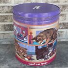 Vintage Large 1997 Iams Cat Food Tin Purple Seventh In A Series