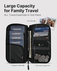 Family Passport Holder  Rfid Travel Wallet With Magnetic Pocket