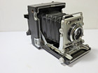 Graflex Crown Graphic 4x5 Camera Kit W  Flash  Kalart  Roll Holders     Untested