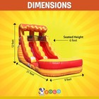 Inflatable Water Slide With Blower 12 Ft Commercial Fire Wave Kids Splash Pool