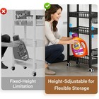 7 8 Inch Ultra-slim 4-tier Rolling Storage Cart With Adjustable Shelves - Loc   