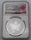2016 Canada  5 Silver Maple Leaf Wolf Privy Reverse Proof 1 Oz  Silver Ngc Pf69