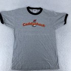 Vintage Caddyshack Shirt Large Gray Black Ringer 19th Hole Golf Movie Comedy Tee