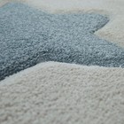 Nursery Rug For Kids Colorful Pastel Stars In Cream