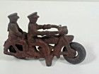 Hubley Cast Iron Pdh Police Motorcycle Tandem Rider Toy Motorcycle Antique 1930s