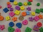 50 Fun Shaped Foam Beads Bird Parrot Toy Parts Crafts