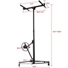 11ft Iron Drywall Lift Plasterboard Panel Sheetrock Hoist Lifter Carrier Black