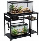 40-120 Gallon Fish Tank Stand W  Power Outlet 3-tier Metal Frame Aquarium Stand
