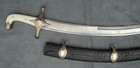 Handmade Damascus Steel Islamic Sword Bone Handle Wooden Scabbard 38  Replica