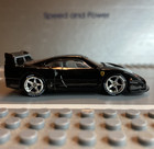 Hot Wheels Ferrari F40 Black Custom Super Real Rider Wheel Swap Mint Loose Hw4u