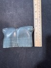 Vintage Inuit Art Soapstone Double Headed Carving Signed And Numbered