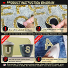 68pcs Rhinestone Letter Stickers Bling Glitter Alphabet A-z Letters Self-adhesiv