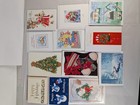 Vintage Christmas Greeting Card Lot 100  Unused Mix W  Envelopes Art 80s 90s Usa