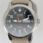 Citizen E101-s006597 Eco-drive 40mm Day-date     Cleaned  New Capacitor  Running