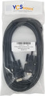 Black Db9 9 Pin Serial   Rs232 Male female Extension Cable  15 Ft 