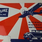 Vintage Humble Gasoline Sign - Gas Motor Oil Pump Porcelain Texas Ad Sign