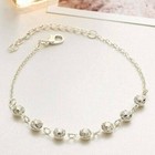 3 Ct Round Cut Moissanite Lovely Women s Bezel Set Anklet 14k White Gold Plated