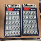 Vintage Gillette Blue Blades On Display Card Lot Of 2