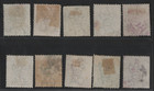 Hong Kong 1863-1885 Collection Of 10 Queen Victoria Stamps Scott  9  11  12  14