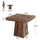 Square Dining Table For 4  31 5  Farmhouse Small Kitchen Table