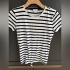 J  Crew Women s Striped Navy   White Tie Back Cotton Top     Xs