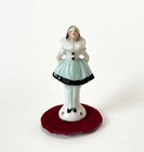Art Deco Pierrette Lady Pin Cushion Half Doll Figurine Porcelain Vtg Old Germany