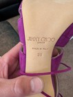 Jimmy Choo Women   s Shoe Lot Suede Solid Black purple Size 38 Multiple Pairs