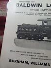 1901 Print Ad Baldwin Locomotive Engine 252 C m    St  P  Train Picture Railroad