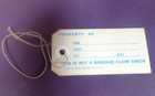 1960 s  Vintage  Greyhound  Bus  Baggage  -  Id  Tag