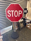 Authentic Vintage 30 x 30  Stop Sign Real Street Road Retired Highway Sign Metal