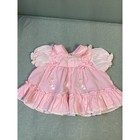 Vintage Pink Butterfly Embroidered Baby Girl Dress Ruffle 12 Months Pageant