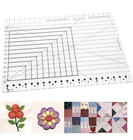 Xl Slotted Ruler 17 75 x22      5in1 Quilt Cutting Template