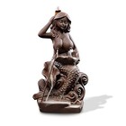  Mermaid Ceramic Incense Holder Backflow Incense Burner With 10 Incense Cones 