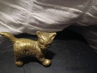 Vintage Bronze Brass Cat Figurine 1 5 X 2 Inch