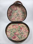 Art Deco Suitcase Ballerina Pierrot Clown Ladies Train Case Hat Box 20-30s 11  W
