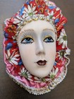 Vintage Mardi Gras Mask Lot Of 8 Ceramic Porcelain New Orleans Theater Decor