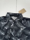 Nike Polo Shirt Black Dri-fit Tour Golf All Over Print Fq0402-070 Pick Size  80