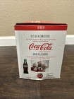 Coca Cola Vintage Stoneware Kitchen 4-piece Canister Set 1997 In Box