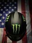 Ty Gibbs Monster Energy Signed Full Size Nascar Helmet Jgr Toyota Matte Coa New